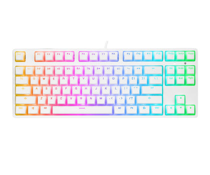 Klawiatura RAMPAGE TKL GHOST Huano Red Switch biała
